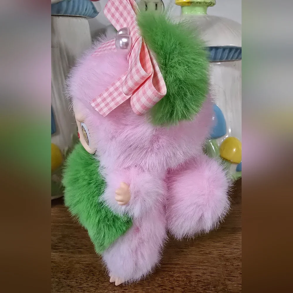 Pink/Green Bear Labubu - Picture 3 of 5